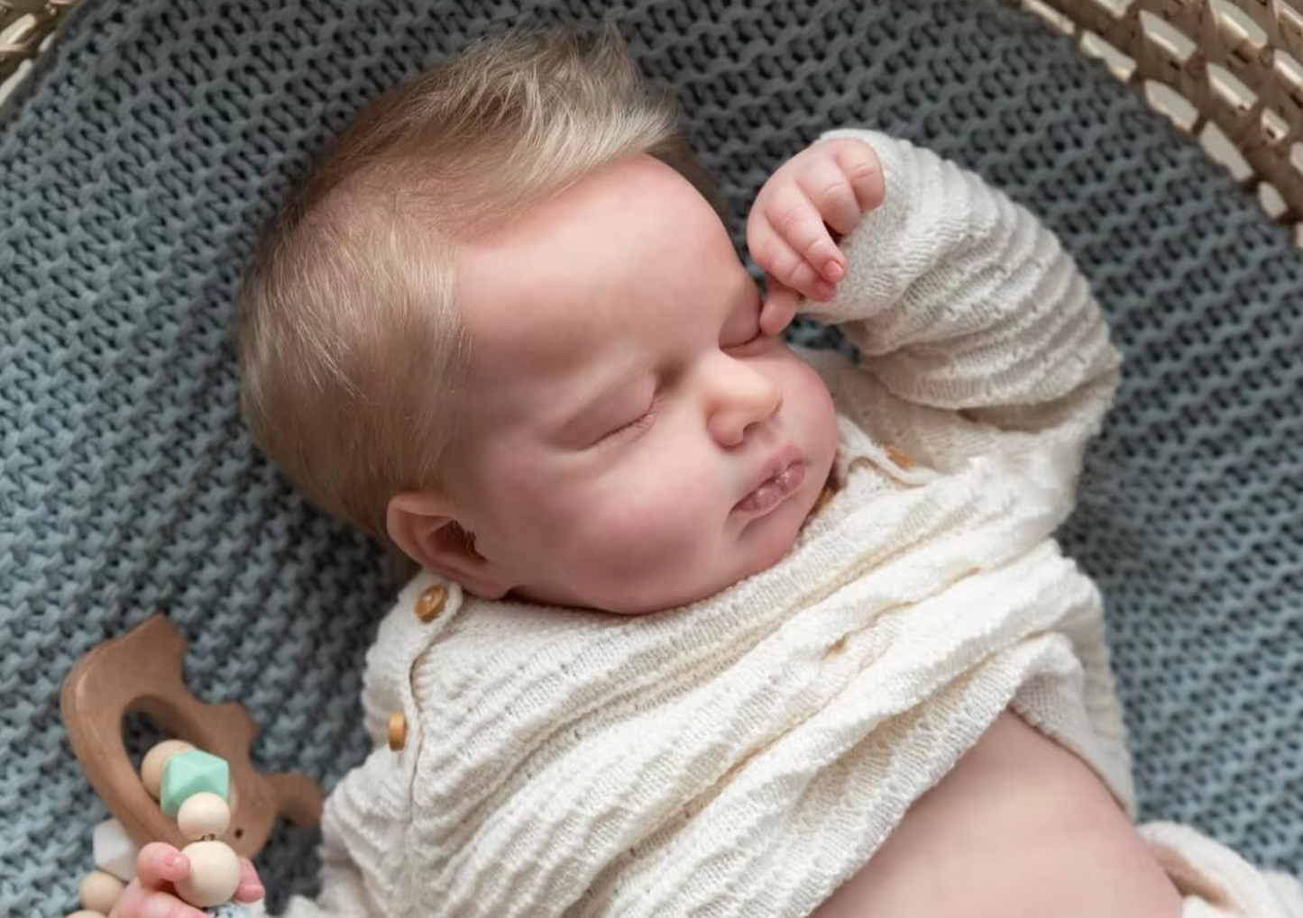 Jordan: 19-Inch Lifelike Reborn Doll – Soft Touch and Poseable