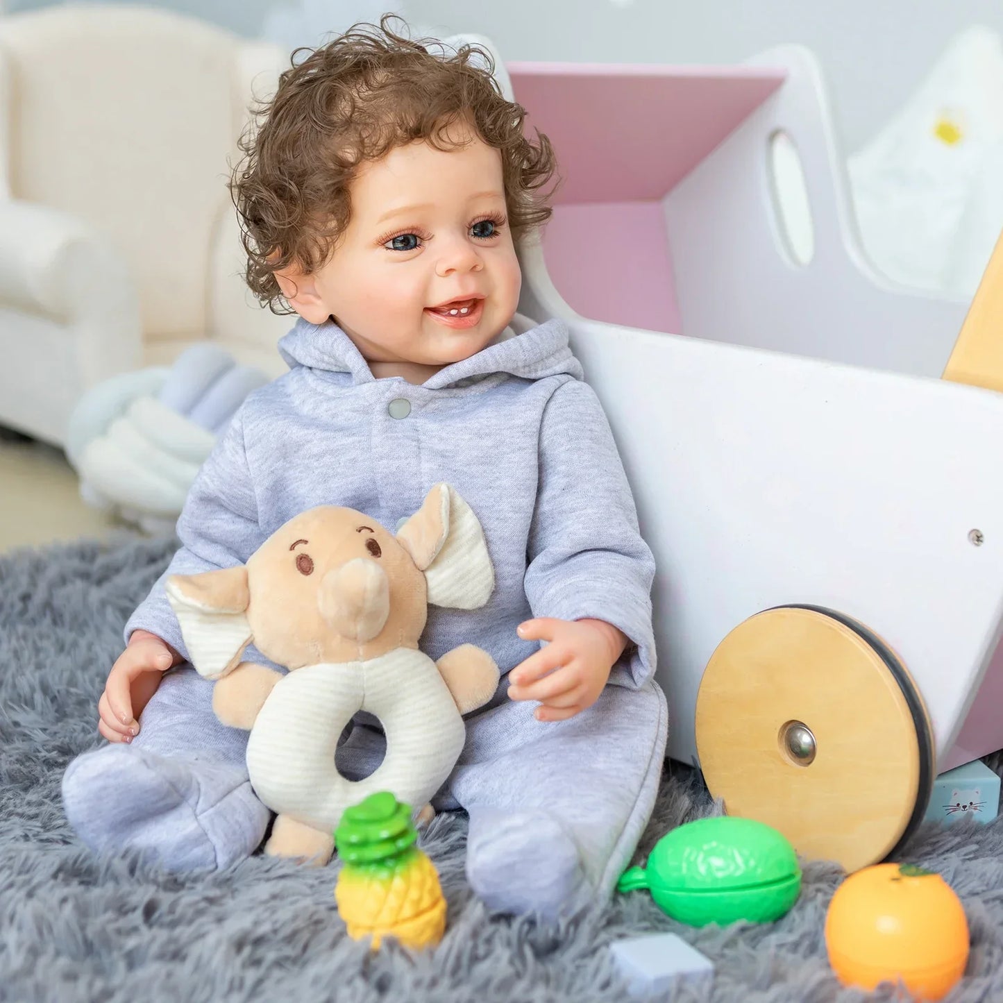 Noah: 22-Inch Real Touch Reborn Baby Boy Doll with Hand-Rooted Hair