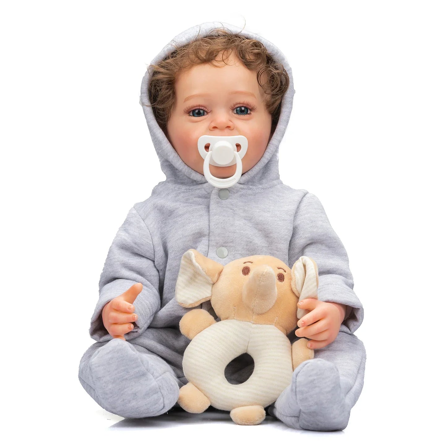 Noah: 22-Inch Real Touch Reborn Baby Boy Doll with Hand-Rooted Hair
