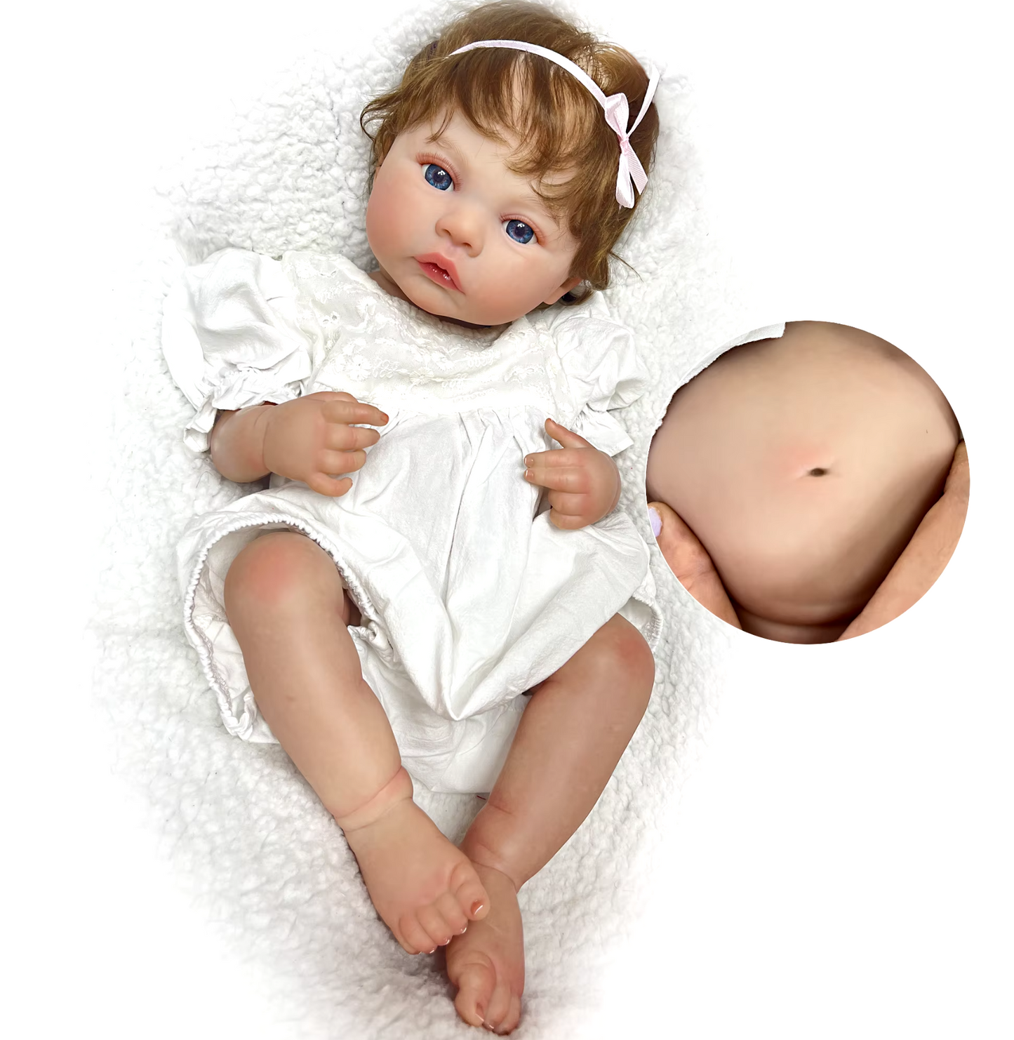 Meadow Bebe: 45cm Lifelike Reborn Baby Girl Doll – The Perfect Handmade Gift