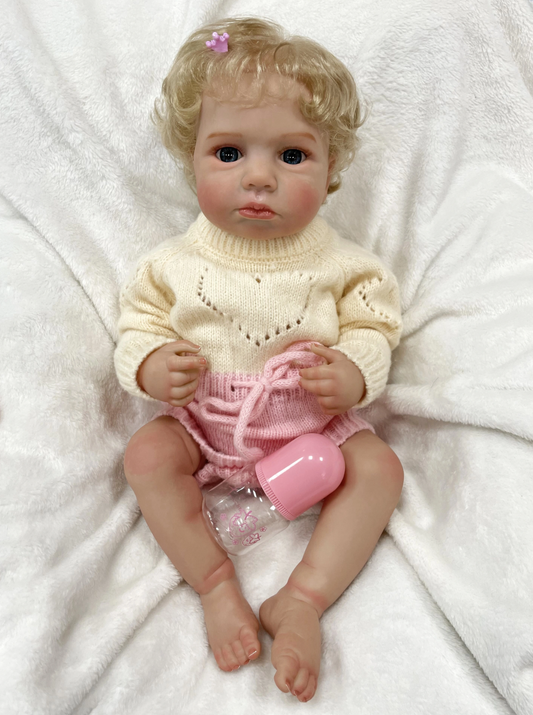 August – 20-Inch Washable Silicone Reborn Baby Doll, Realistic Newborn Toddler