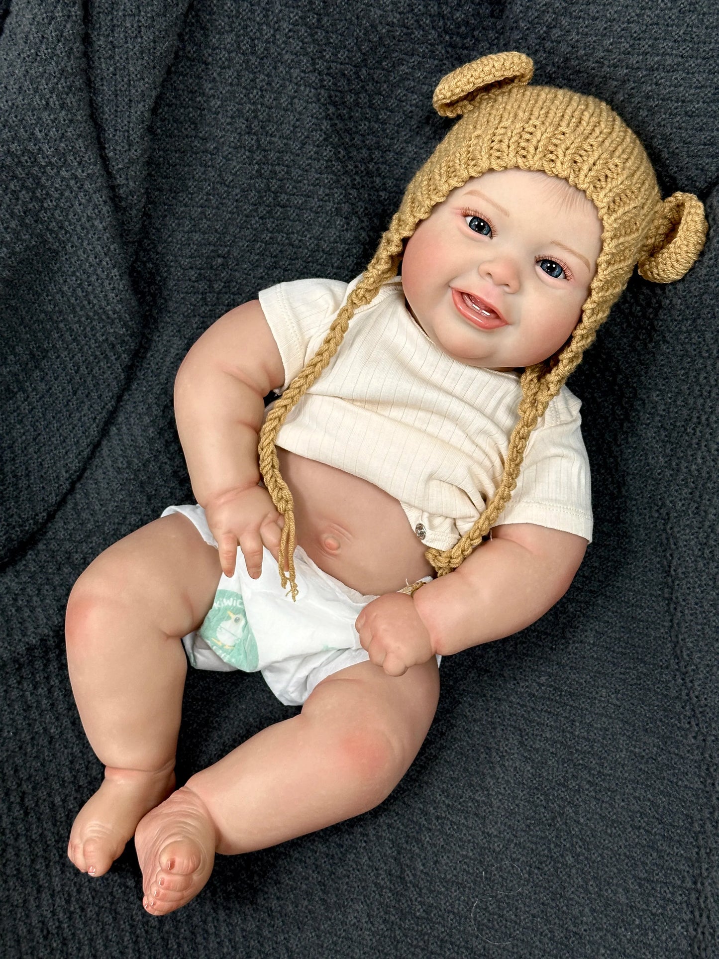 Emilia – 20-Inch Adorable Reborn Baby Doll with Blue Eyes & Full Vinyl Body