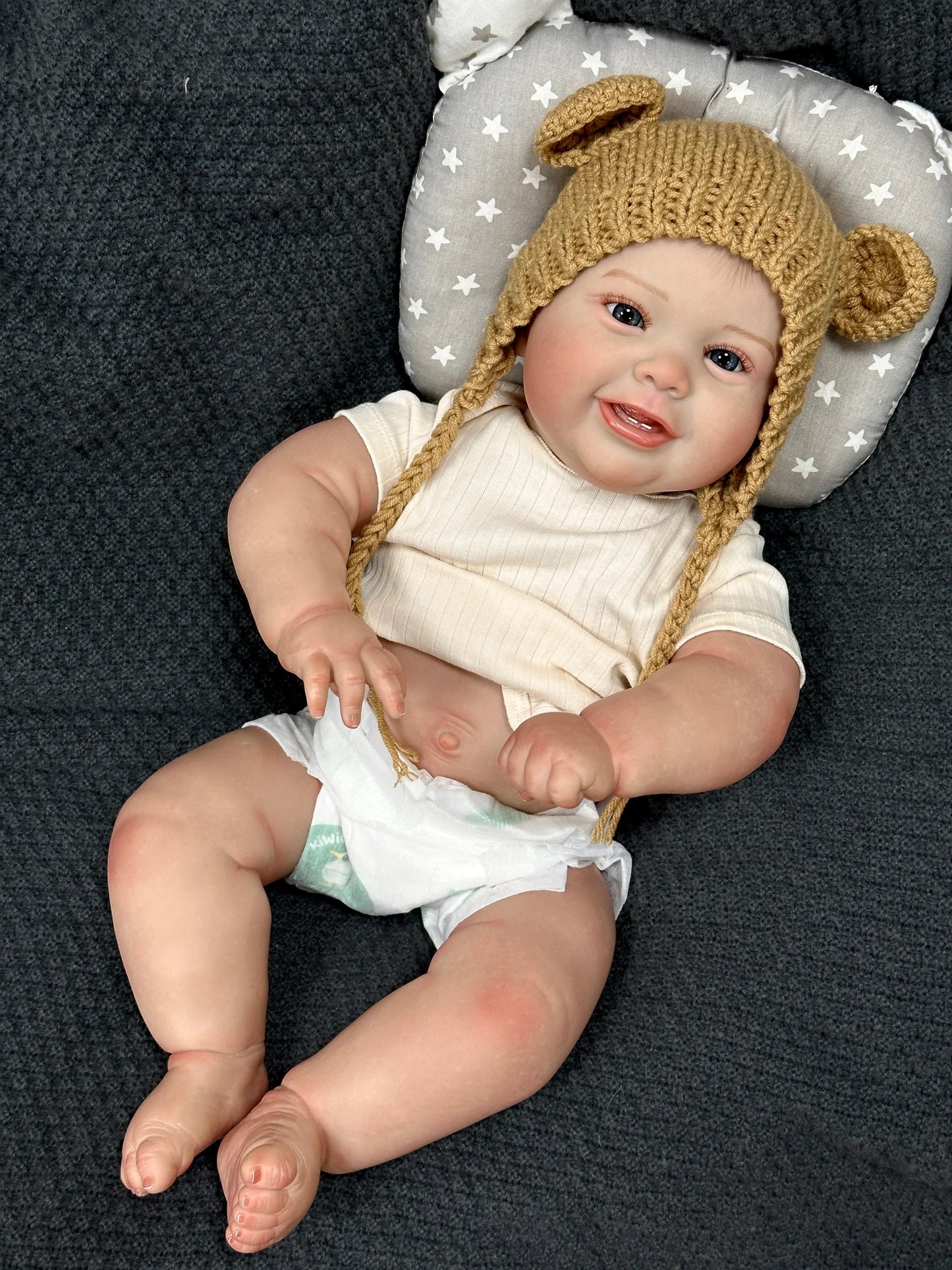 Emilia – 20-Inch Adorable Reborn Baby Doll with Blue Eyes & Full Vinyl Body