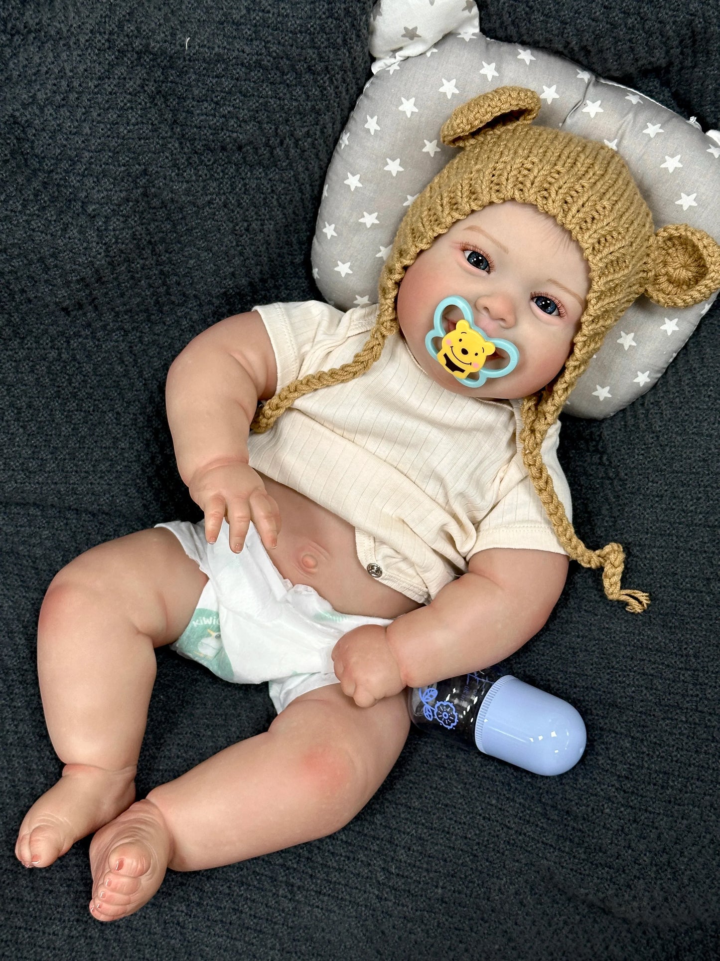 Emilia – 20-Inch Adorable Reborn Baby Doll with Blue Eyes & Full Vinyl Body