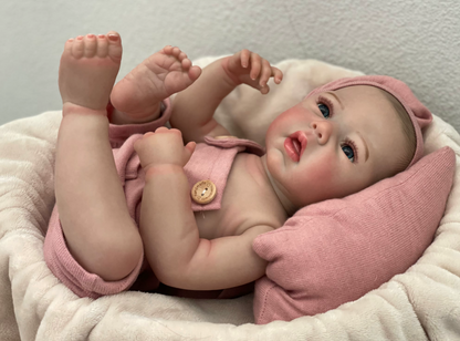 “Grace” Reborn Baby Girl, 19 Inches – Handcrafted with 3D Painted Skin