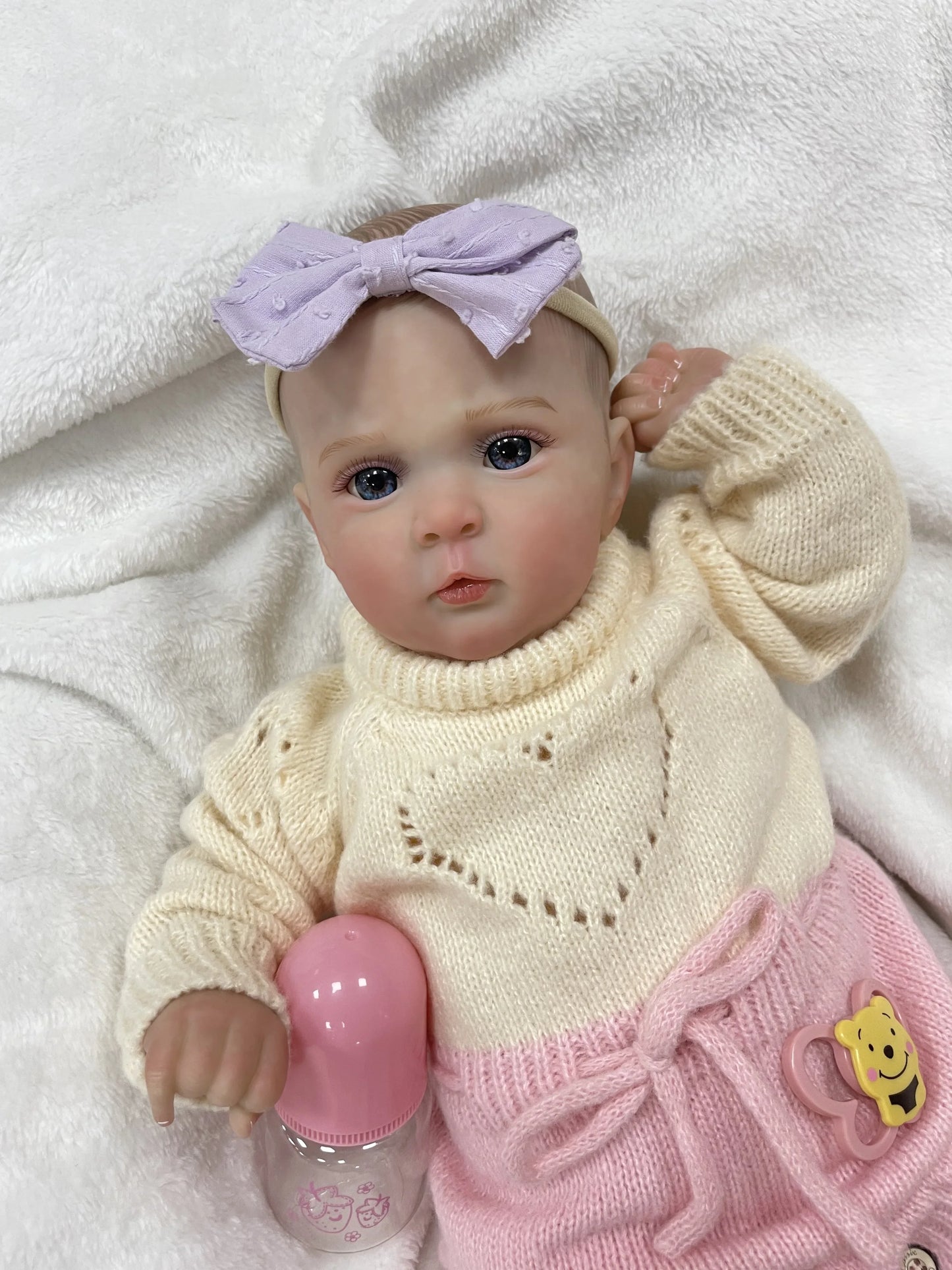 Lia – 19-Inch Sweet Reborn Baby Doll with Blue Eyes & Soft Cuddly Body