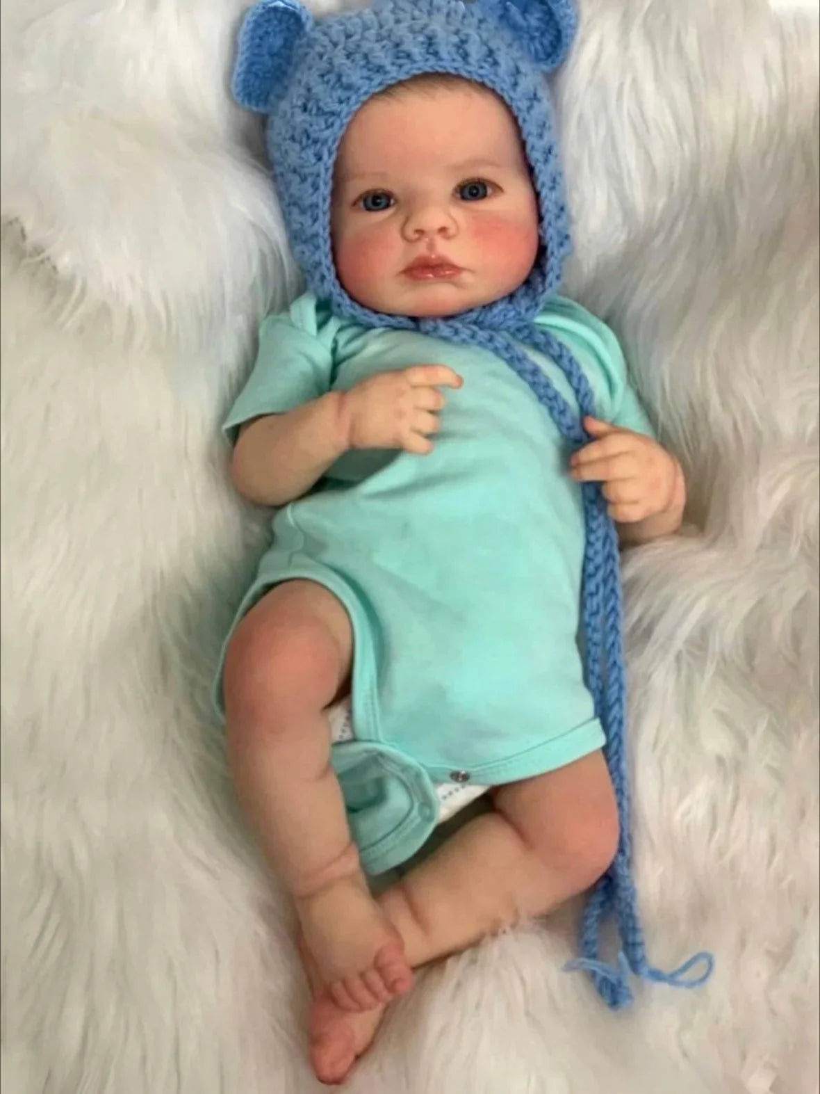 Mila – 20-Inch Adorable Reborn Baby Doll with Bright Blue Eyes & Hand-Painted Hair