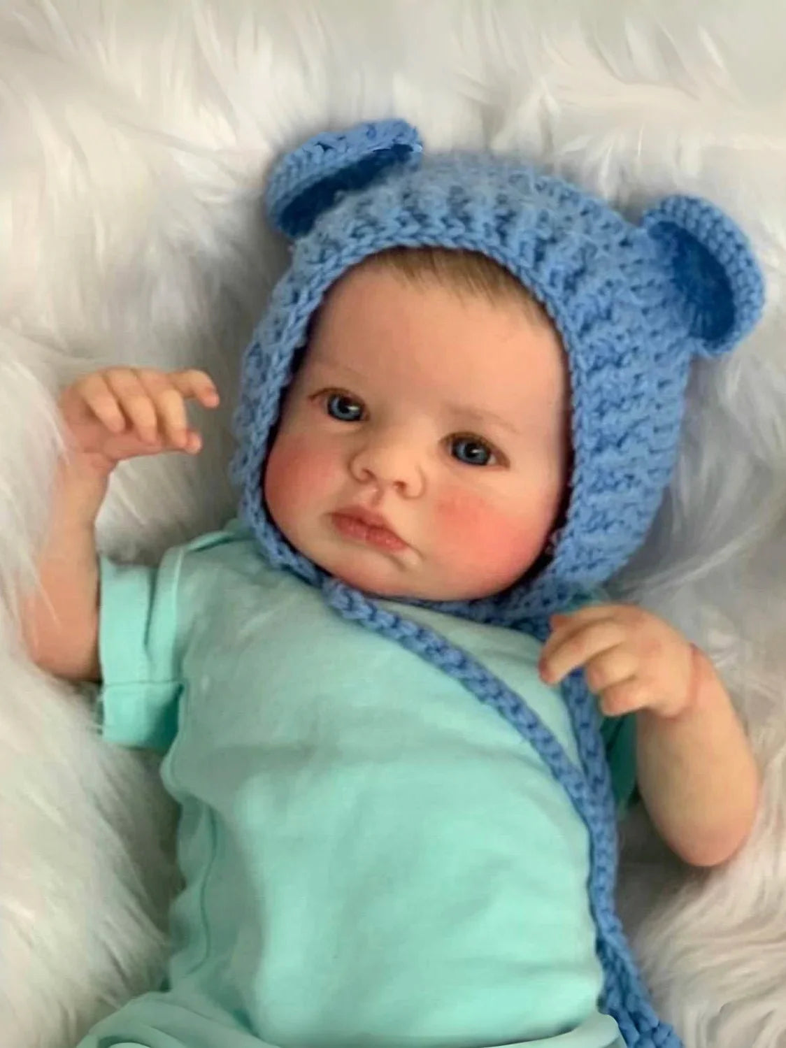 Mila – 20-Inch Adorable Reborn Baby Doll with Bright Blue Eyes & Hand-Painted Hair