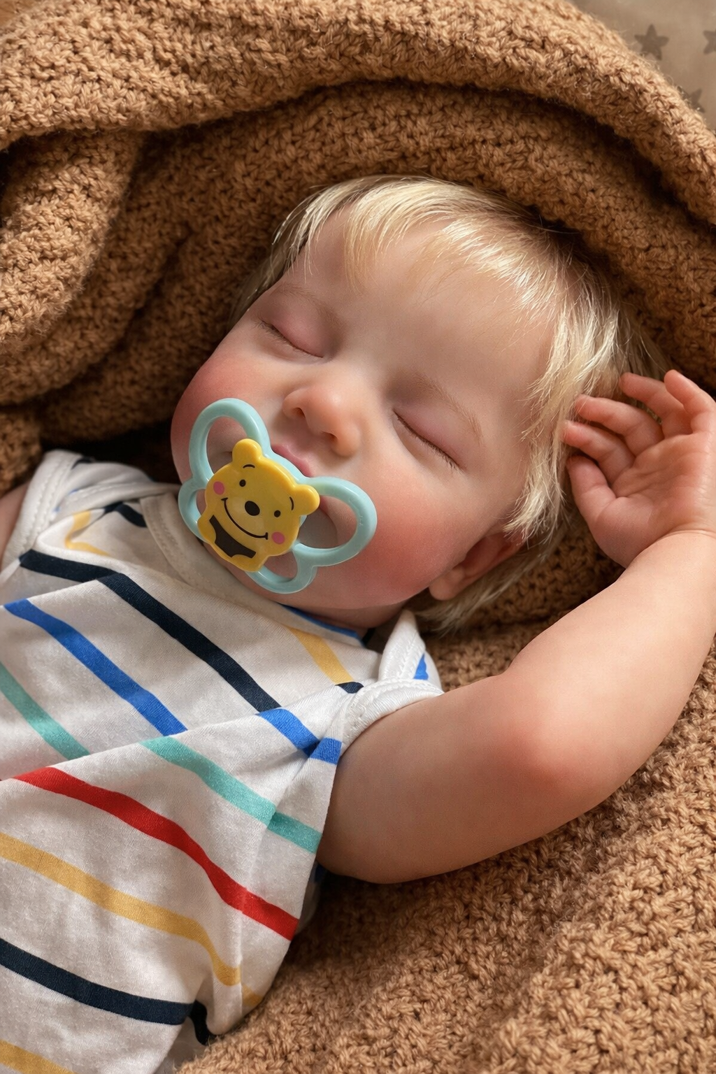 Noa – 20-Inch Sweet Sleeping Reborn Baby Doll with Hand-Rooted Blonde Hair