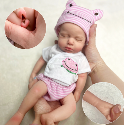 Riley: 13-Inch Full Body Soft Silicone Reborn Doll with Open Mouth Feature